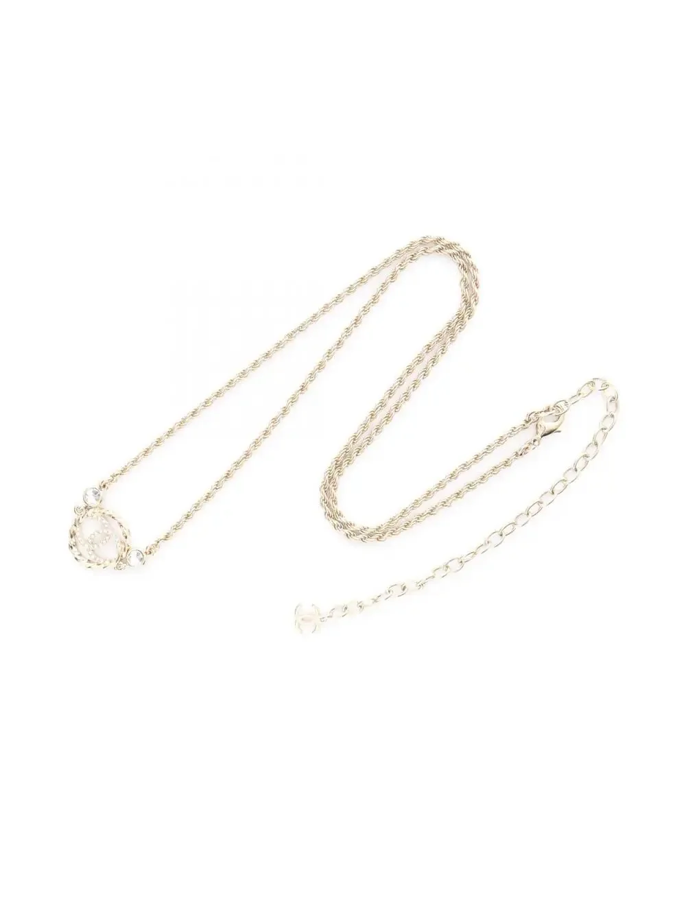Chanel Cc Logo Pendant Necklace Metal #234118C17B